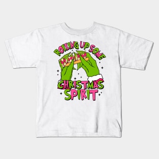 Rolling Up Some Christmas Spirit Kids T-Shirt